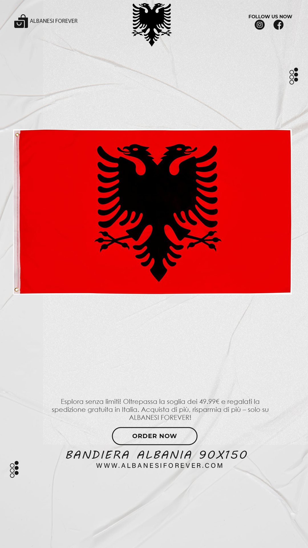 BANDIERA DELL'ALBANIA 90x150cm – ALBANESI FOREVER